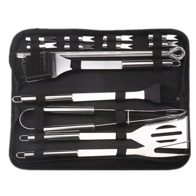 BBQ Kit Barbecue Steel Set Spatula Fork Skewer Grill Accessories Tools Utensils
