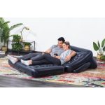 Bestway Inflatable Sofa 2 Seater Premium 5-in-1 Air Couch Double Sofa to Double Bed - Blow up Portable Sofabed