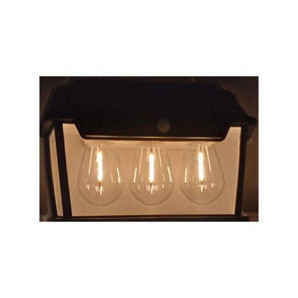 Bk 38W Automatic Solar Interaction Wall Light With Three Lighting Modes, Motion Sensor And Warm White Light