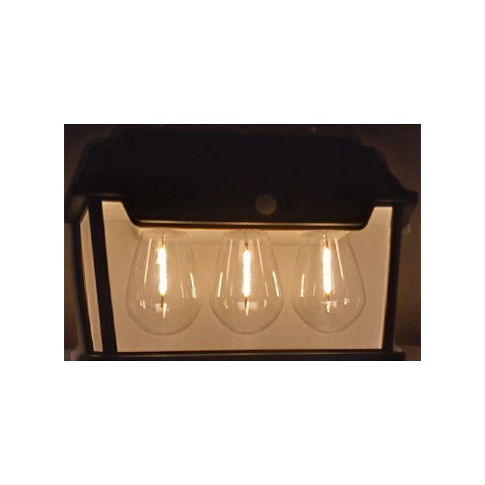 Bk 38W Automatic Solar Interaction Wall Light With Three Lighting Modes, Motion Sensor And Warm White Light