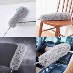 Extra Long Telescopic Microfiber Duster with Bendable Head, Extendable Pole for High Ceiling Fans, Cobwebs, and Hard-to-Reach Areas