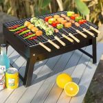 Foldable Portable Barbecue Charcoal Grill For Indoors And Outdoors Activities