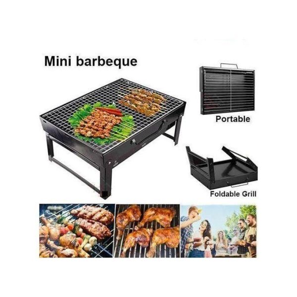 Foldable Portable Barbecue Charcoal Grill For Indoors And Outdoors Activities