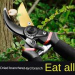 Gardening Pruners Hand Guard Rough Branch Scissors - Black