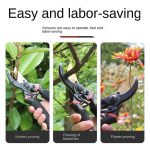 Gardening Pruners Hand Guard Rough Branch Scissors - Black