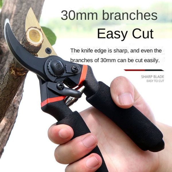 Gardening Pruners Hand Guard Rough Branch Scissors - Black