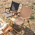 Heavy Duty Foldable Khaki Kermit Camping Chairs