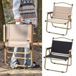 Heavy Duty Foldable Khaki Kermit Camping Chairs