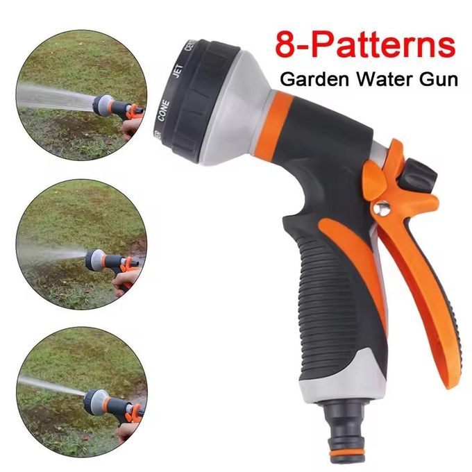 High Pressure Jet Spray 8 Modes Garden Spray Irrigation Watering Nozzle For Lawn/Garden Watering Car Cleaning & Home Use