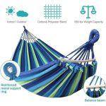 Hot Sale Hammock Outdoor Portable Canvas Load Capacity Up To 200KG, MULTICOLOR