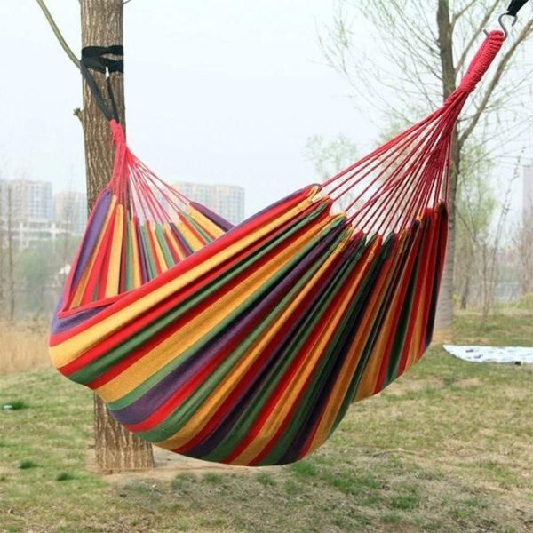 Hot Sale Hammock Outdoor Portable Canvas Load Capacity Up To 200KG, MULTICOLOR