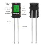 Intelligent 6-in-1 Soil PH Meter with LCD Display – Fertility, Moisture, Temperature, Light & Humidity Detector for Plants