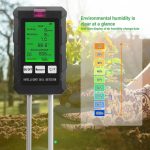 Intelligent 6-in-1 Soil PH Meter with LCD Display – Fertility, Moisture, Temperature, Light & Humidity Detector for Plants
