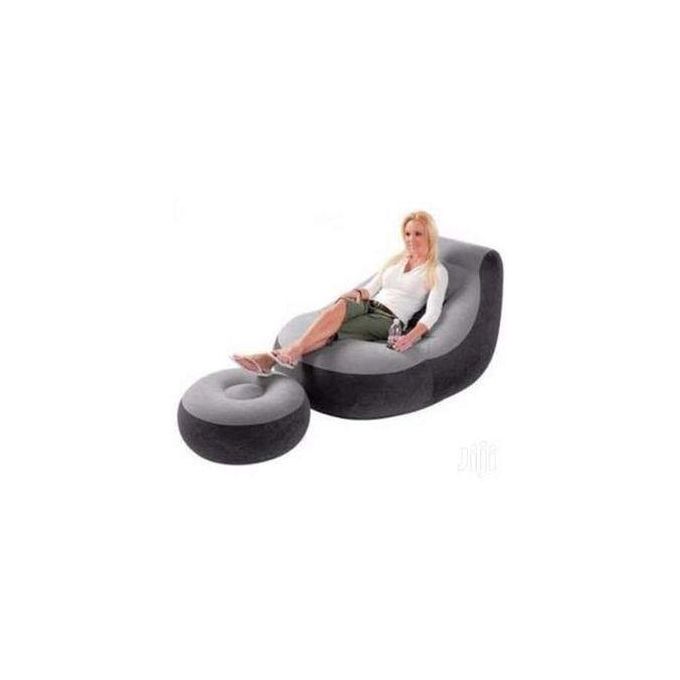 Intex Inflatable Seat With Footrest + Manual Pump