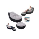 Intex Inflatable Seat With Footrest + Manual Pump