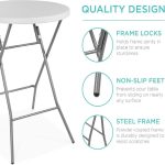 LASA PORTABLE HIGH-TOP FOLDING COCKTAIL TABLE