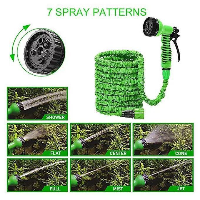 Magic 60M / 200Ft Flexible Expanding Water Garden Hose Pipe With 7 Adjustable Waters Spray Patterns
