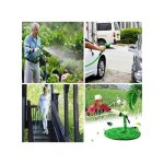 Magic Multi-functional Expandable Flexible Garden Hose Pipe & Spray NOOZLE (Green)