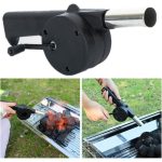 Manual Air Blower Hand Crank BBQ Fan Portable Barbecue With Handle Grills Charcoal Stove Outdoor Cooking Picnic Camping Fire Bellows Tool