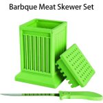 Meat Skewer Kit, 49 Holes PP Kitchen Kebab Box, Ease to Experience Barbecue