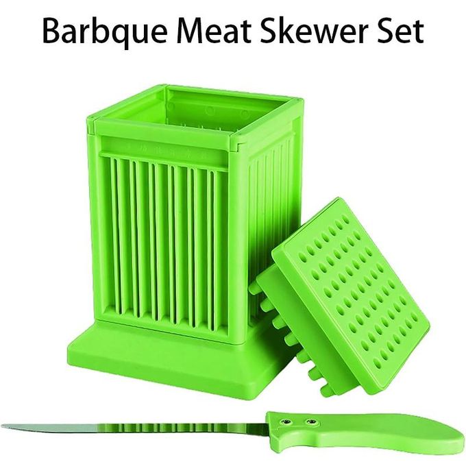 Meat Skewer Kit, 49 Holes PP Kitchen Kebab Box, Ease to Experience Barbecue
