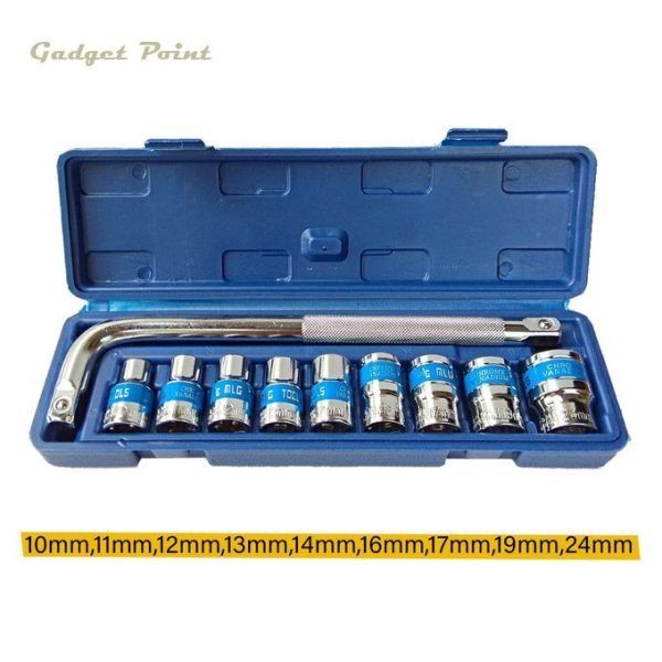Mlg 10 Pcs Box Socket Spanner Set