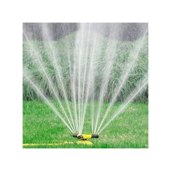 Offer Sprinkler Arm Revolving Sprinkler Plastic 3 Arm Rotatory Sprinkler Heavy Duty Hose Pipe Connector Sprinkler 3 Arm 360 Auto-Rotating Water Garden Sprinkler