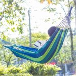 Outdoor Camping Hiking Garden Hammock Hanging Bed Stripes