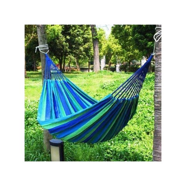 Outdoor Camping Hiking Garden Hammock Hanging Bed Stripes