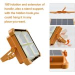 Portable LED Work Solar Light 100W With Stepless Brightness Job Site Battery Rechargeable LED Floor Light For Emergency Worklight