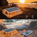 Portable LED Work Solar Light 100W With Stepless Brightness Job Site Battery Rechargeable LED Floor Light For Emergency Worklight
