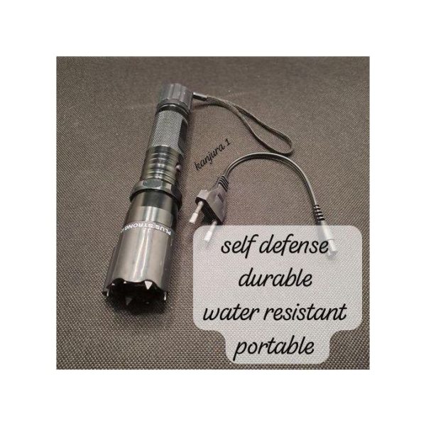 Self-Defense Police Torch With Electric Shock Electric 3-in-1 Rechargeable Home Sercurity Self-Defense Shock Laser Pointer Torch