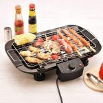 Sokany Electric Barbeque Grill, 2200W, Indoor and Outdoor, Thermostat Control, Overheat Protection, Portable, Smoke-Free