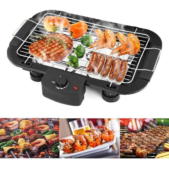 Sokany Electric Barbeque Grill, 2200W, Indoor and Outdoor, Thermostat Control, Overheat Protection, Portable, Smoke-Free
