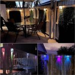 Solar Deck Lights,Solar Fence Lights, 2 Modes Christmas Decoration Lights,Unique Pattern, Waterproof Automatic Outside, Deck, Patio, Stairs, Yard, Steps, Path & Driveway