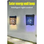 Solar Deck Lights,Solar Fence Lights, 2 Modes Christmas Decoration Lights,Unique Pattern, Waterproof Automatic Outside, Deck, Patio, Stairs, Yard, Steps, Path & Driveway