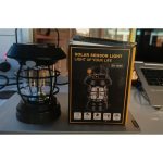 Solar sensor light,Rechargeable Solar Powered Camping Lantern with Motion Sensor, USB-C Outdoor Light for Patio & Garden, Portable Emergency LED Lantern with Dual Charging for...