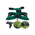 Sprinkler Arm Revolving Sprinkler Plastic 3 Arm Rotatory Sprinkler Heavy Duty Hose Pipe Connector Sprinkler 3 Arm 360 Auto-Rotating Water Garden Sprinkler