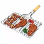 Stainless Steel BBQ Fish Meat Net Barbecue Grill Mesh Wire BBQ Grill Net Stainless Steel Barbecue Mesh Rack Grid