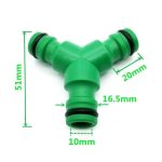 Y Type 3-Way 1/2 Inch Garden Irrigation Quick Hose Connector Splitter Fast Coupling Fitting Joiner Adaptor Green